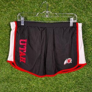 Pro Edge Utah Utes NCAA Running Shorts Black Red Womens Medium 8/10